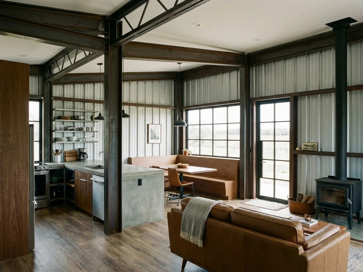 Custom steel building exterior