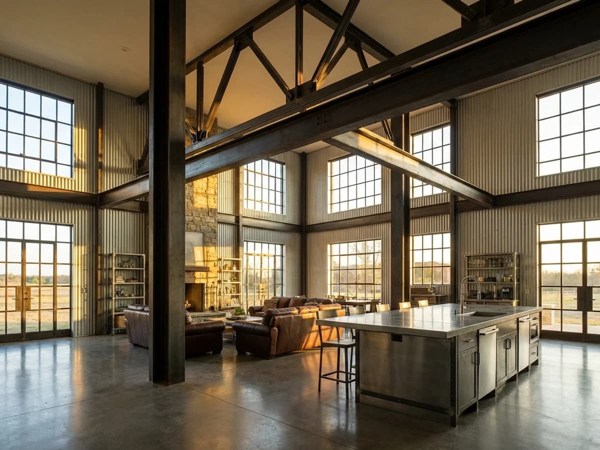 Custom steel building exterior