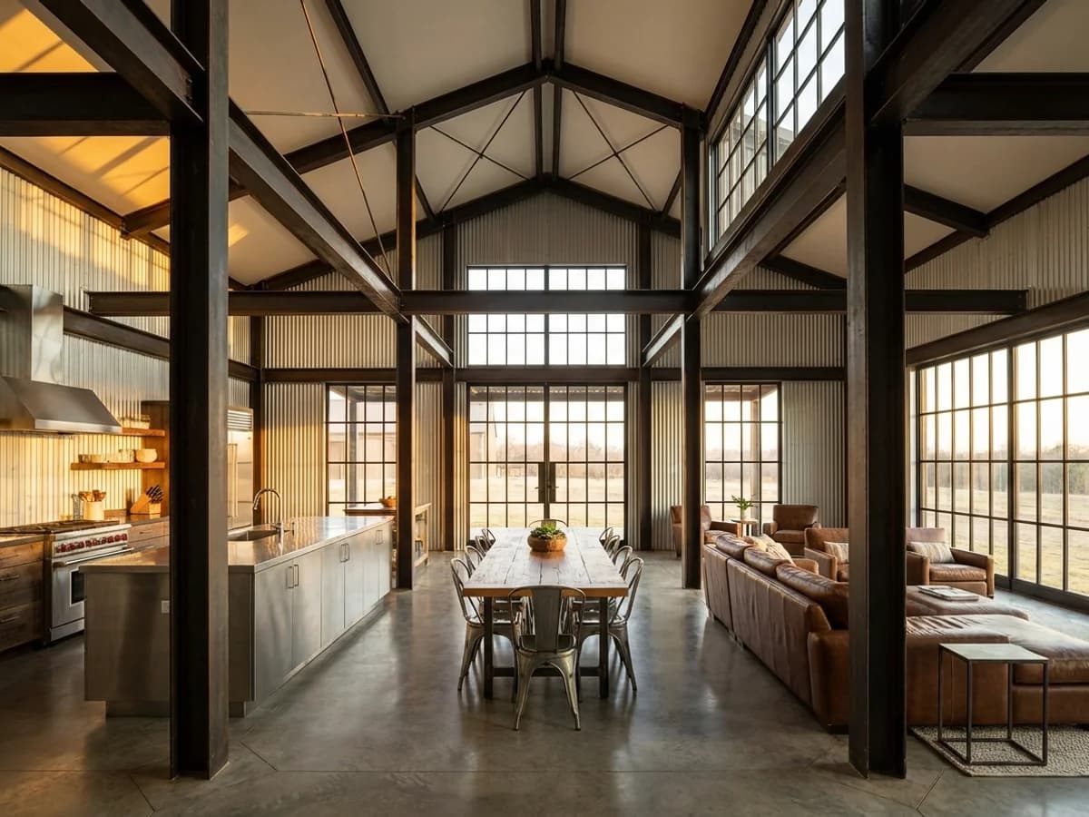 Custom steel building exterior