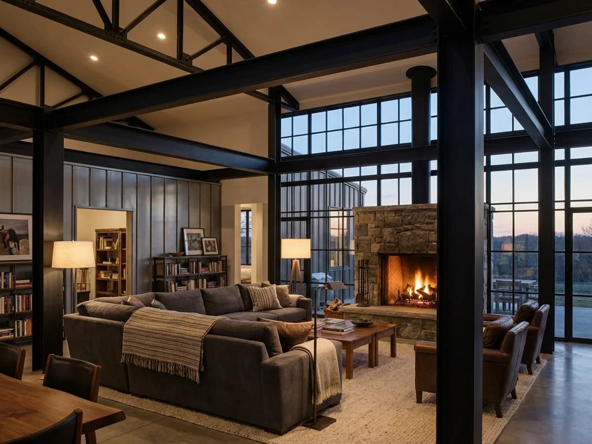 Custom steel building exterior