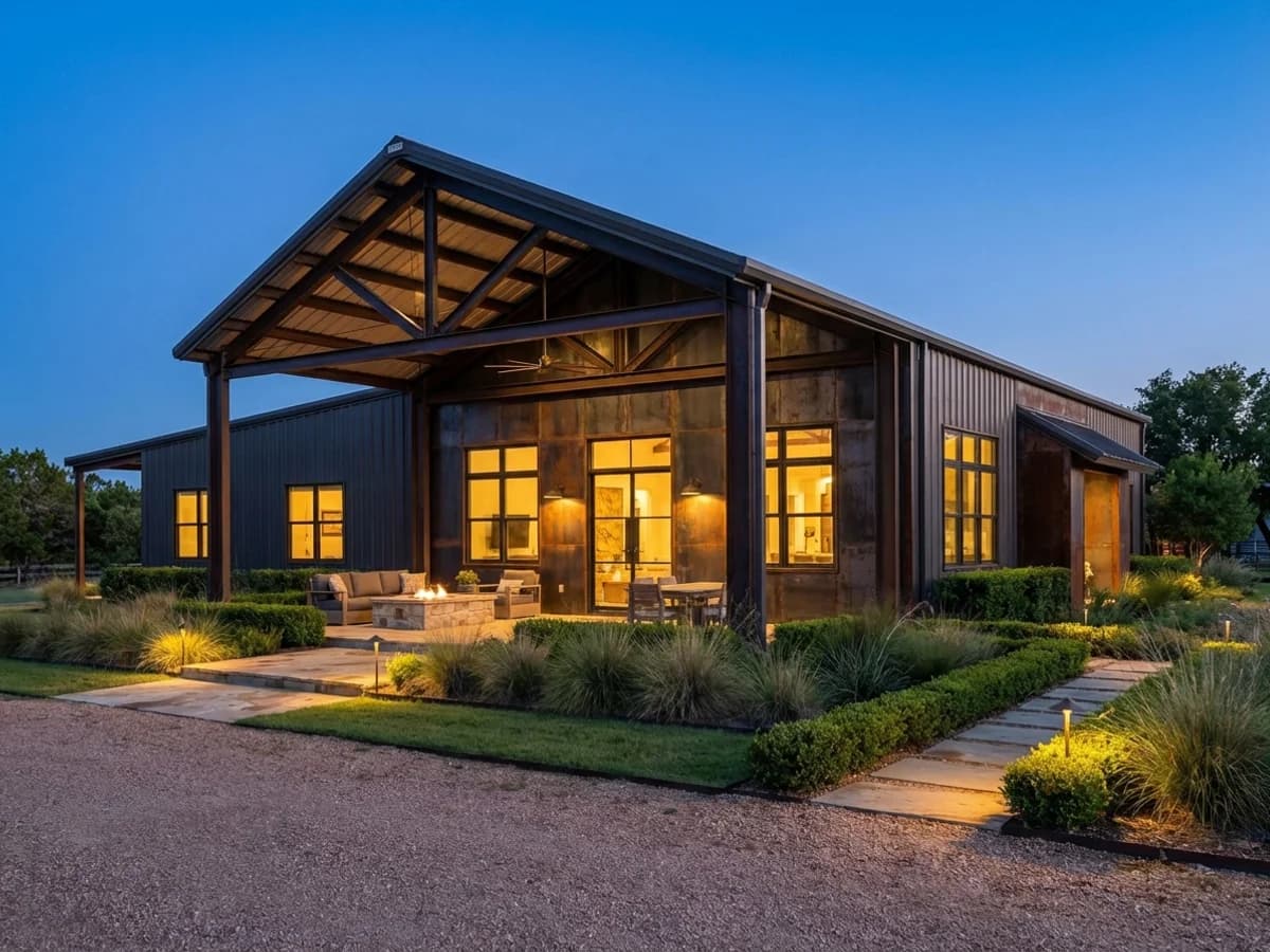Custom steel building exterior