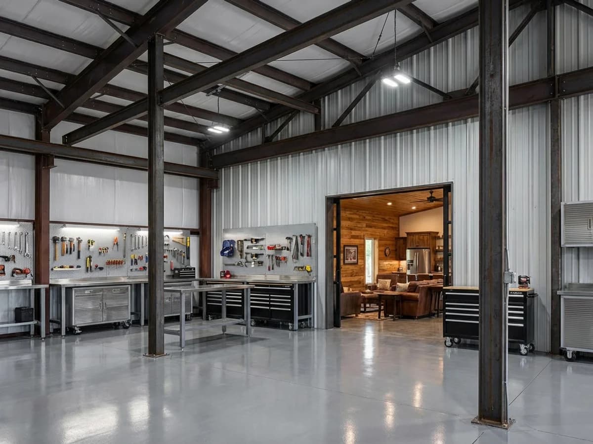 Custom steel building exterior