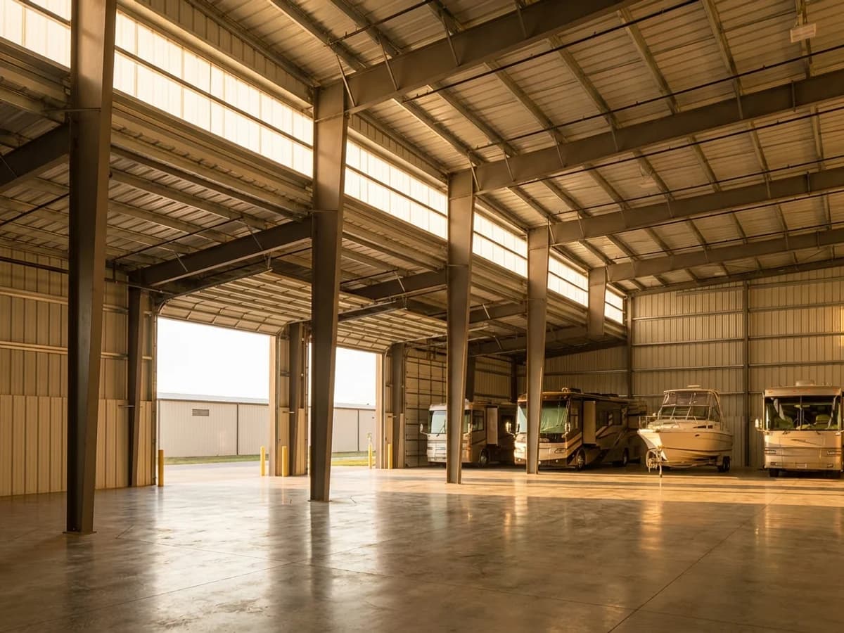 Custom steel building exterior