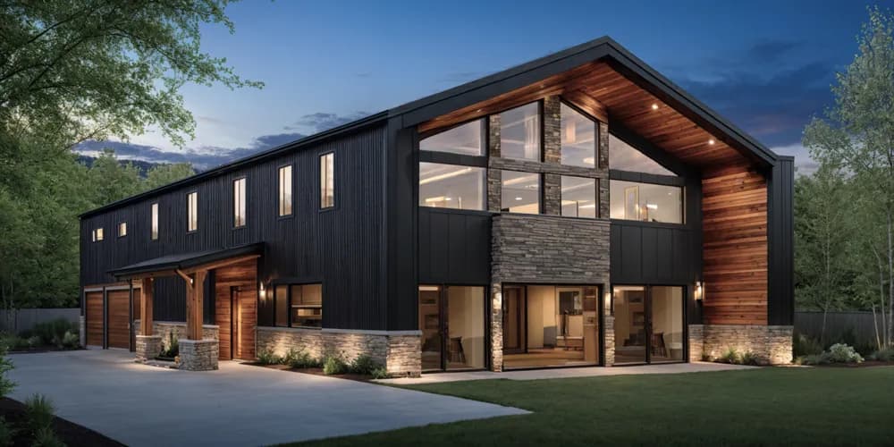 Custom steel building exterior