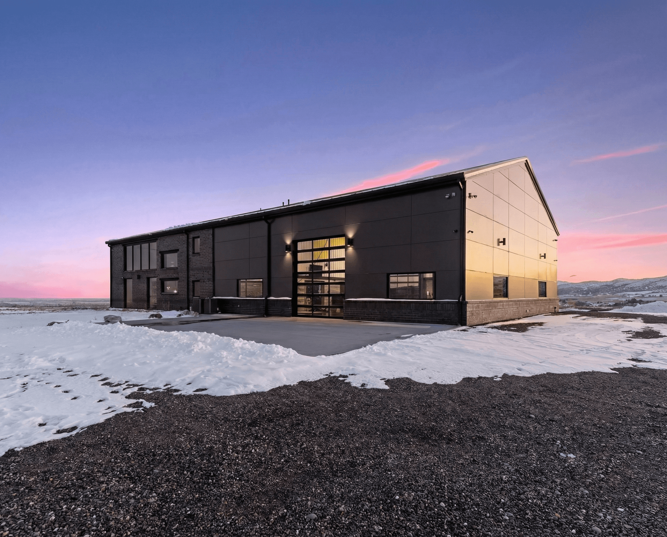 Custom steel building exterior